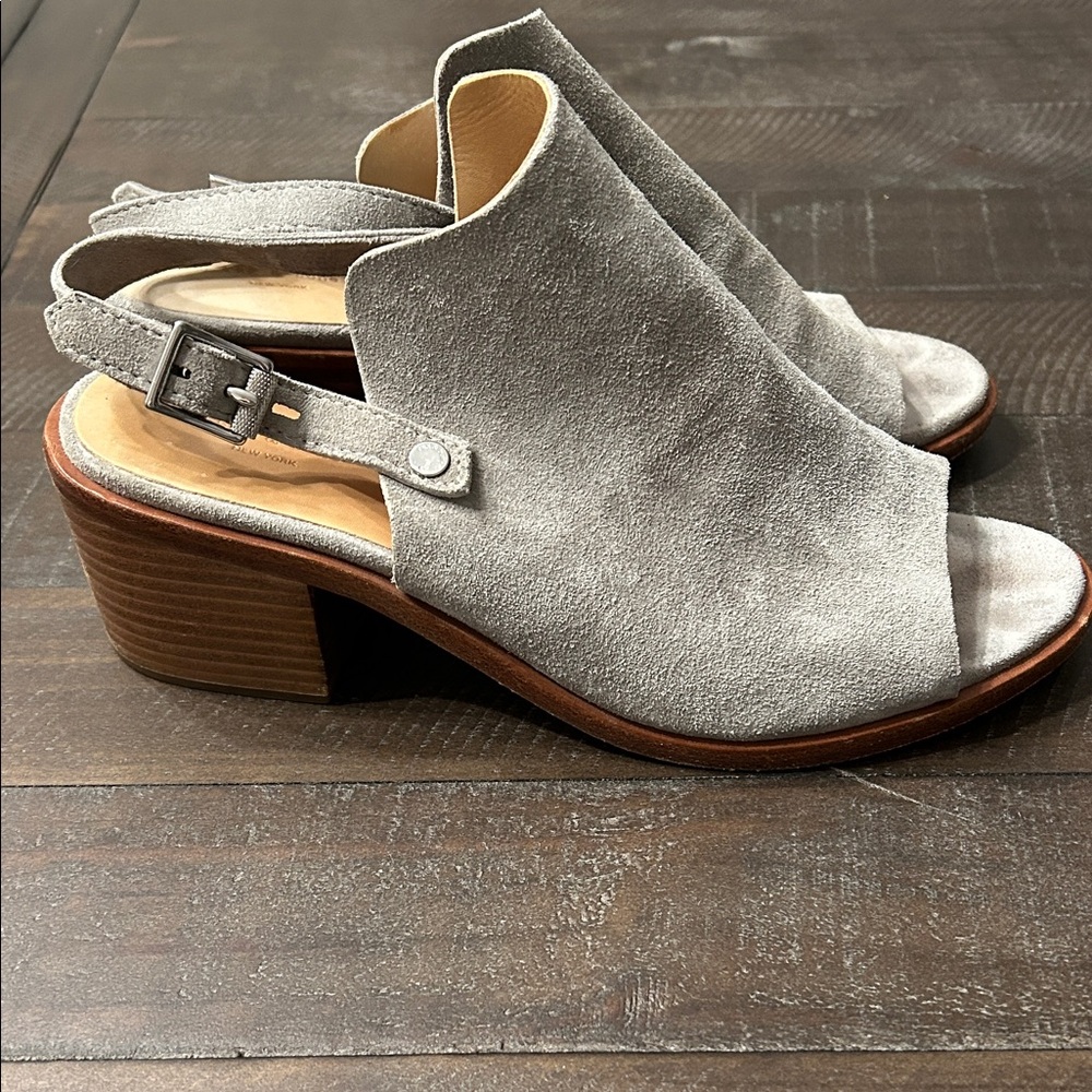 rag & bone Light Gray Suede Mules